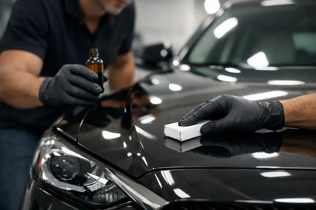 Application d’un revêtement céramique sur une carrosserie